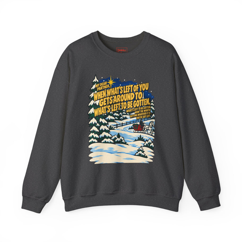 White Christmas Quote Crewneck Sweatshirt, apparel product mockup 3