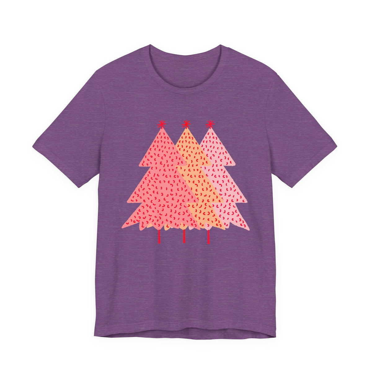 Simple Pink Pine Trees T Shirt, shirt color and fit view 7