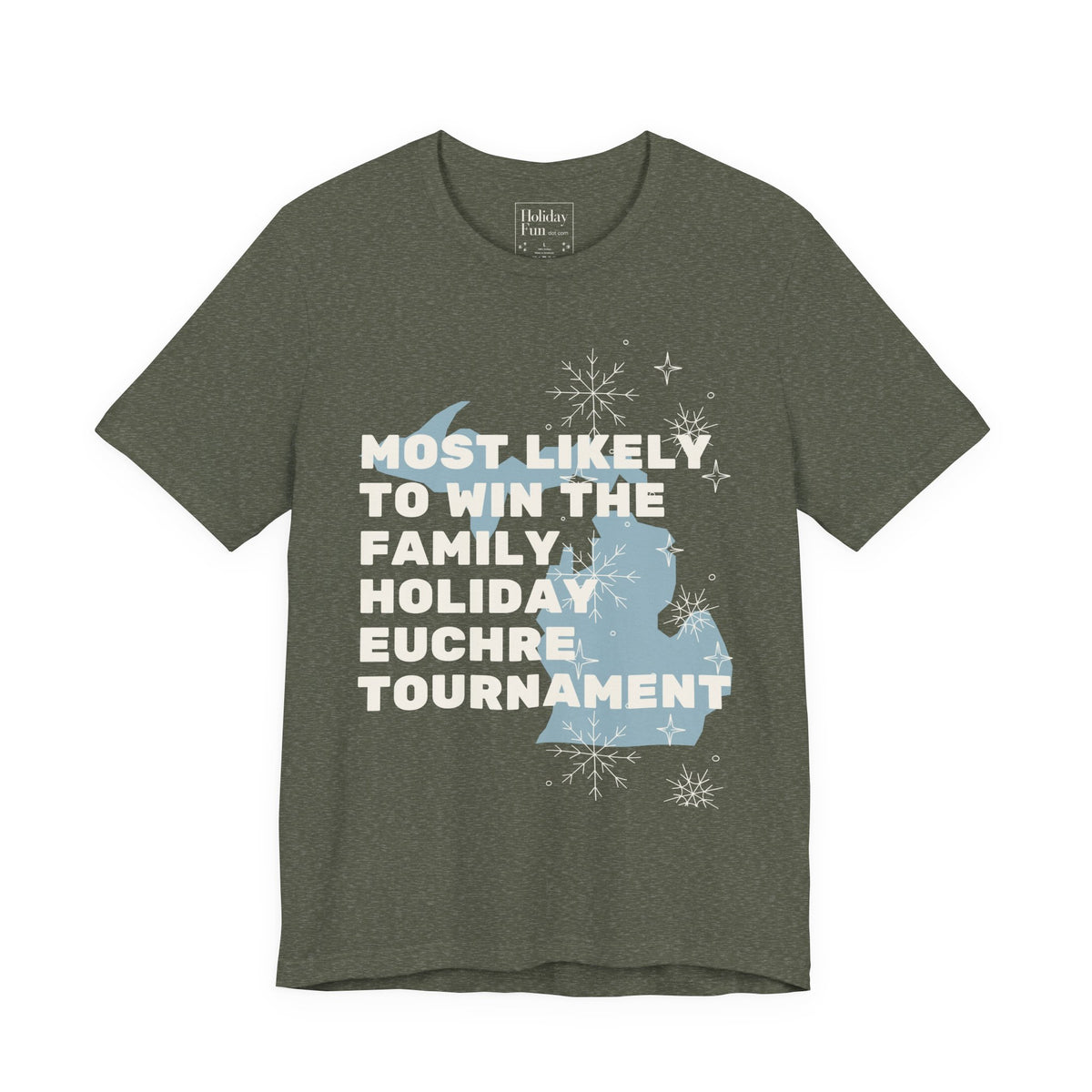 Most Likely To Win The Family Euchre Tournament Christmas T Shirt by Holiday Fun