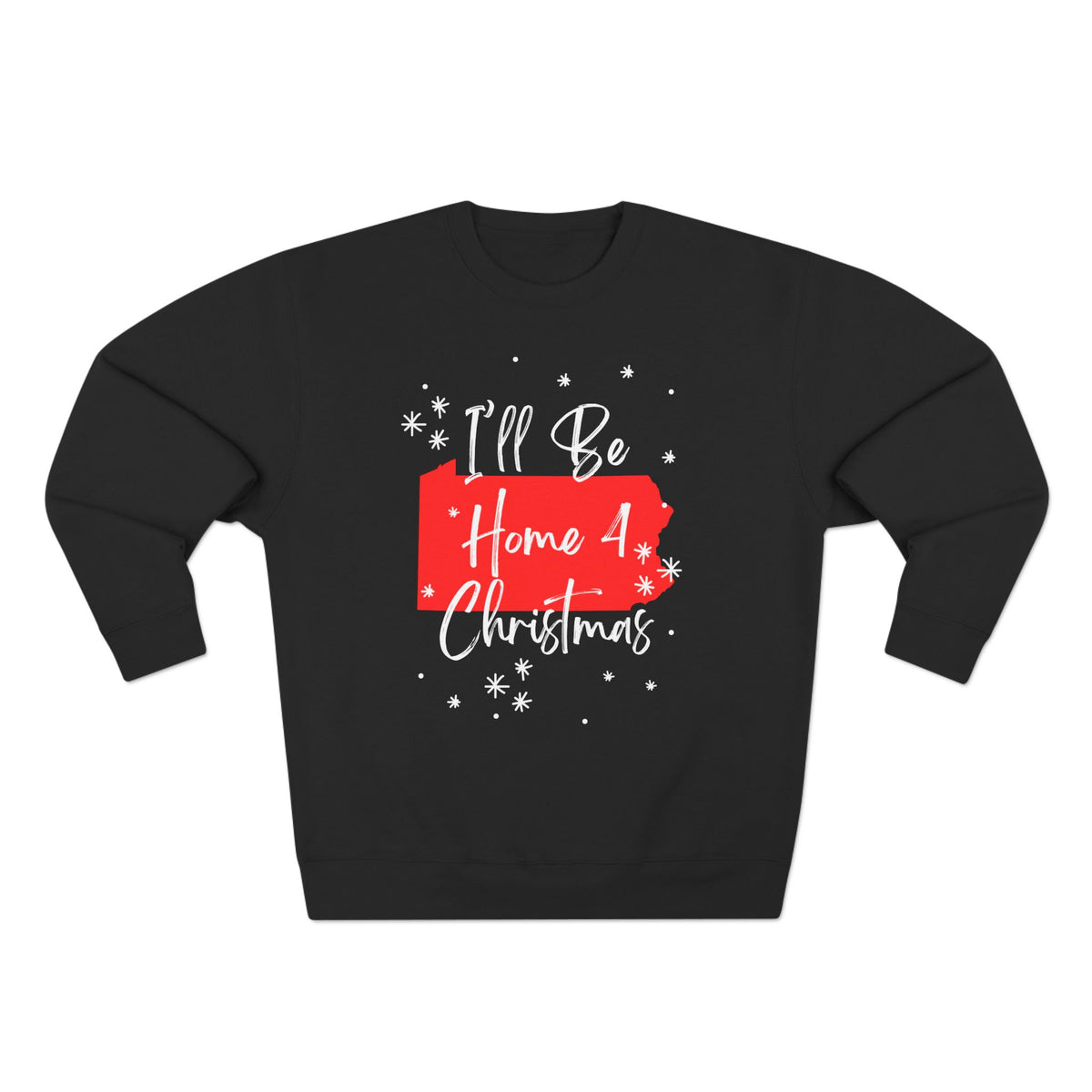 Pennsylvania, I'll Be Home For Christmas Sweatshirt, sweatshirt color and fit view 3