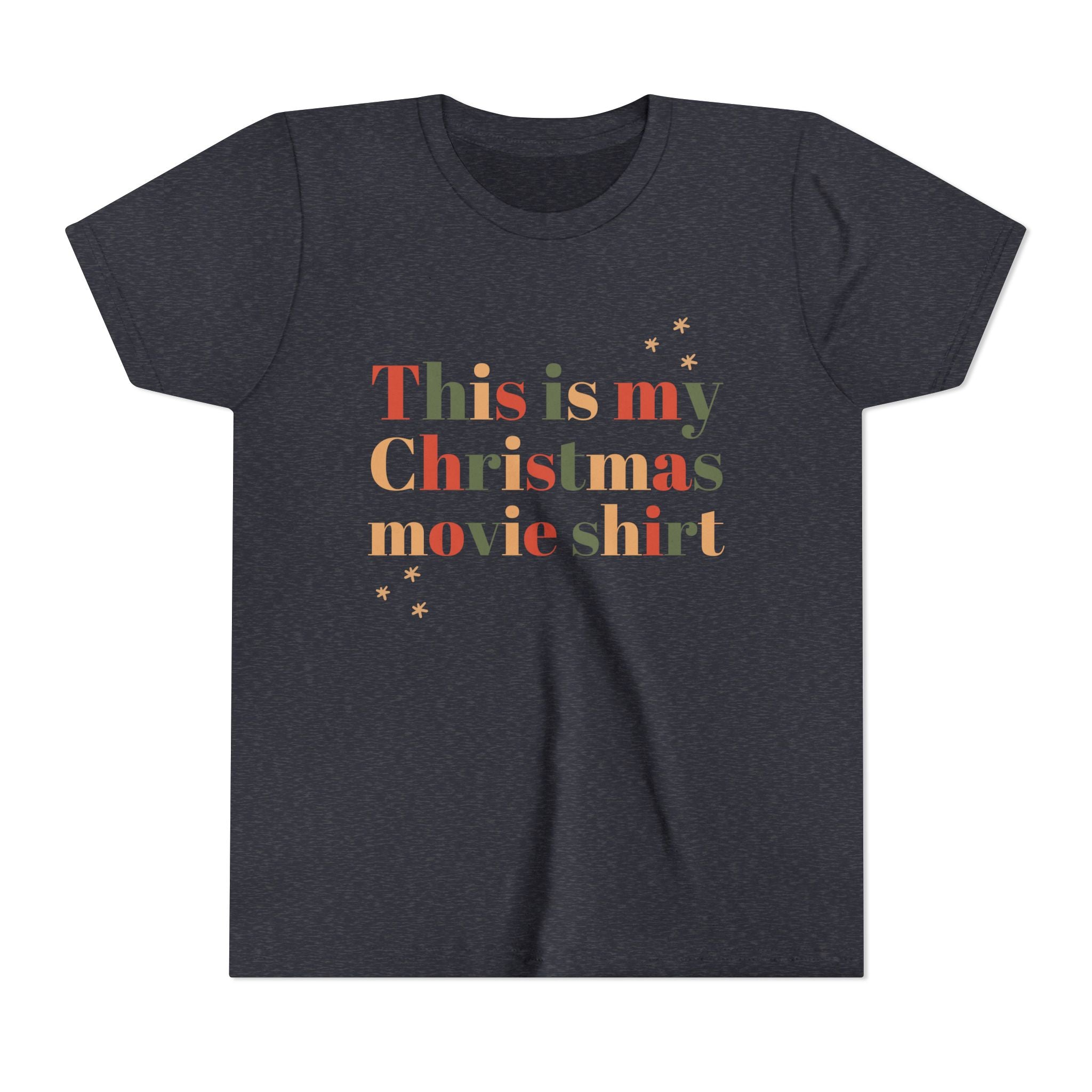 This Is My Christmas Movie Youth T-Shirt, kids shirt color and fit view 4