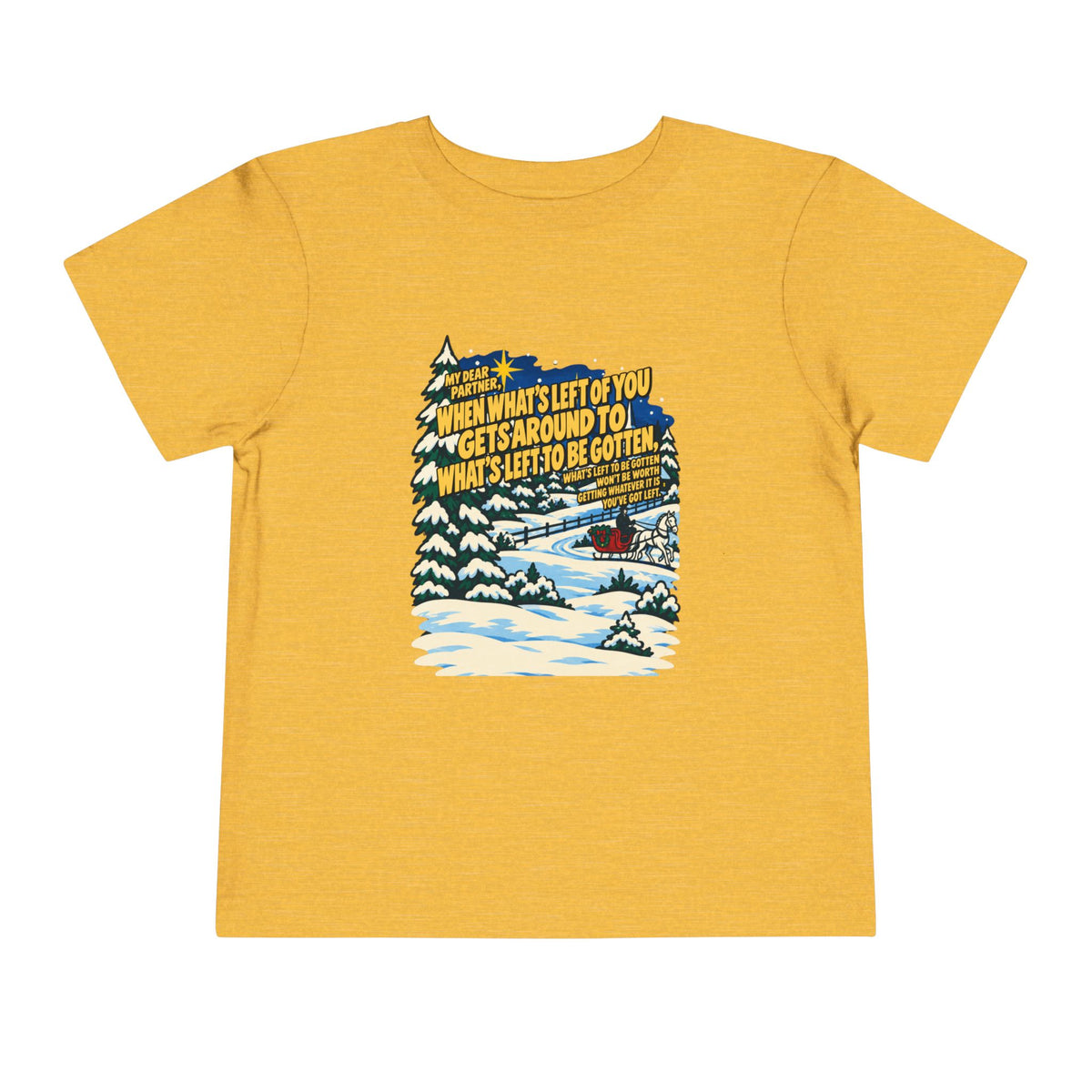 Toddler White Christmas Quote T-Shirt, apparel product mockup 6