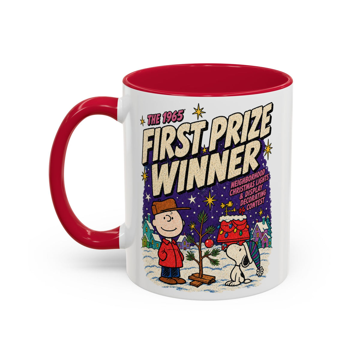 Charlie Brown Christmas Light Contest Winner Coffee Mug, color view 3