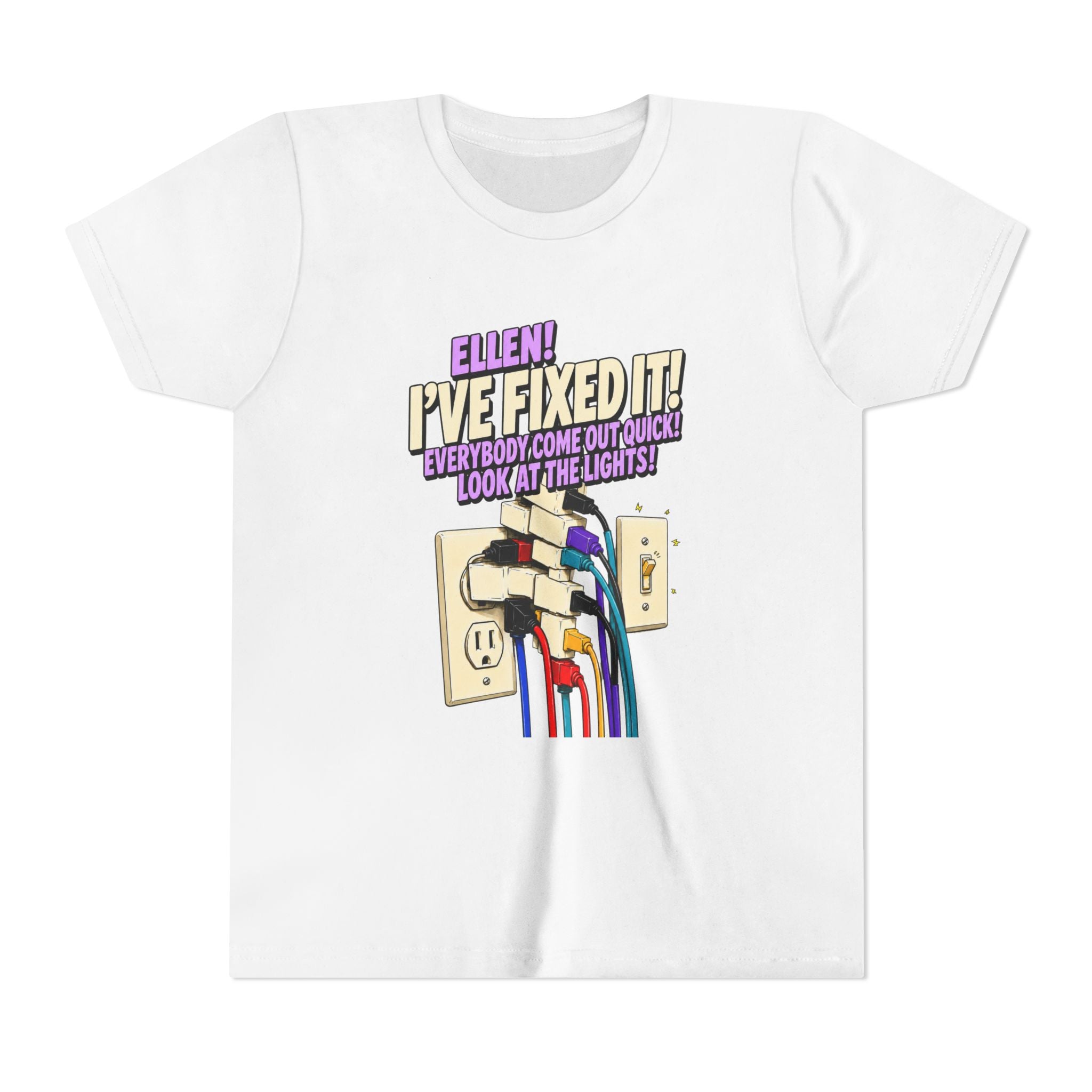 "Ellen! I’ve Fixed It!" Funny Christmas Vacation Youth T Shirt by Holiday Fun