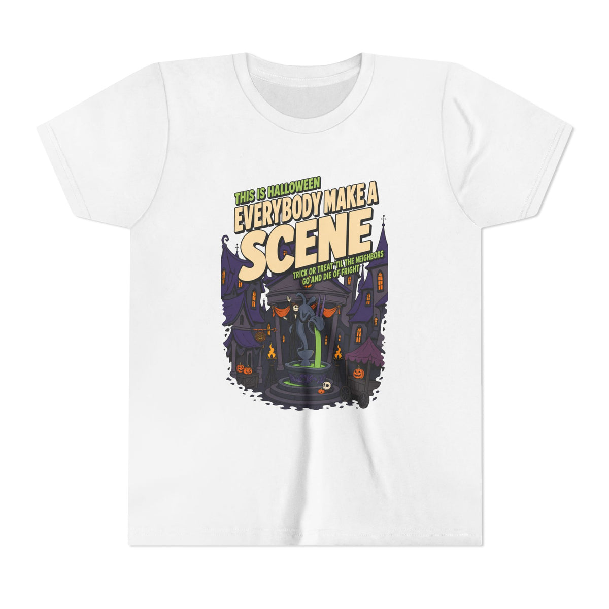 Youth Nightmare Before Christmas Halloween Town T Shirt by Holiday Fun