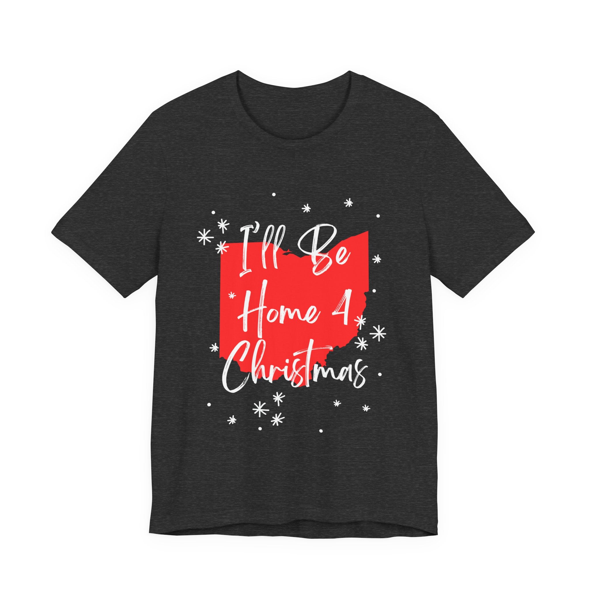 Ohio, I'll Be Home For Christmas T Shirt, shirt color and fit view 4