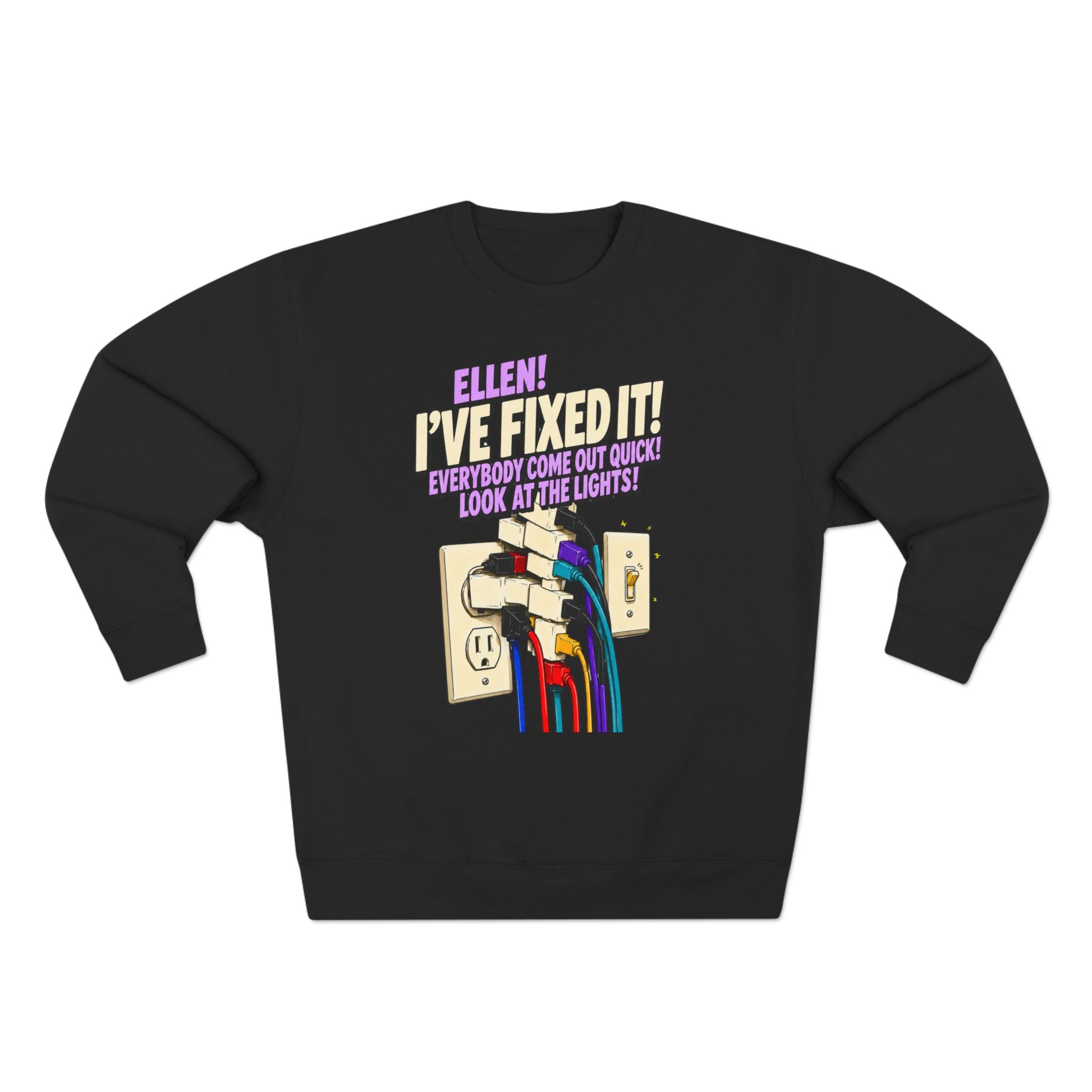 Christmas Vacation Light Scene Sweatshirt, sweatshirt color and fit view 3