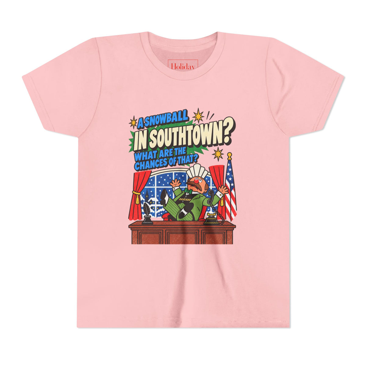 Youth Snowball In South Town Christmas T Shirt by Holiday Fun