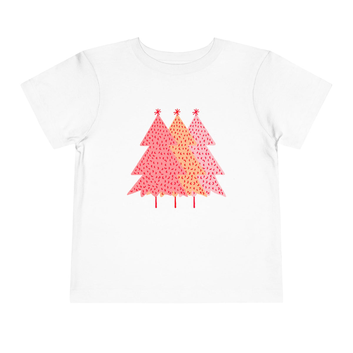 Toddler Simple Pink Pine Trees T Shirt – Holiday Fun product photo