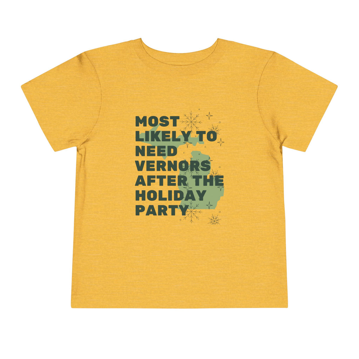 Toddler Most Likely To Need Vernors After The Holiday Party T Shirt – Holiday Fun product photo