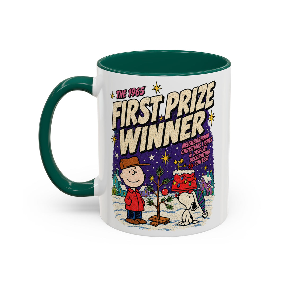 Charlie Brown Christmas Light Contest Winner Coffee Mug, color view 7
