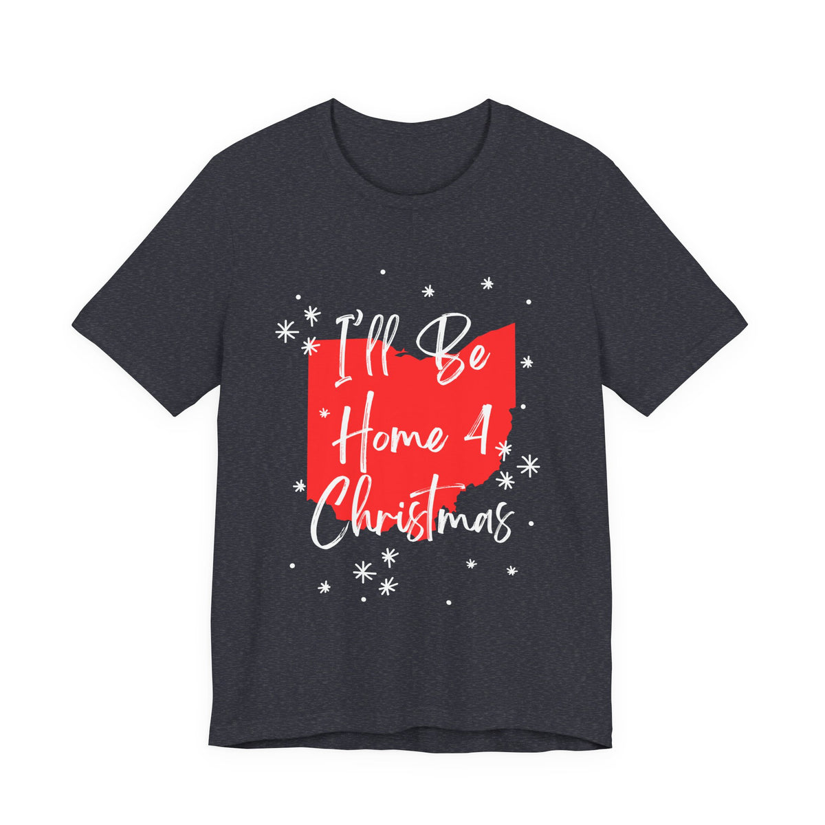 Ohio, I'll Be Home For Christmas T Shirt, shirt color and fit view 3
