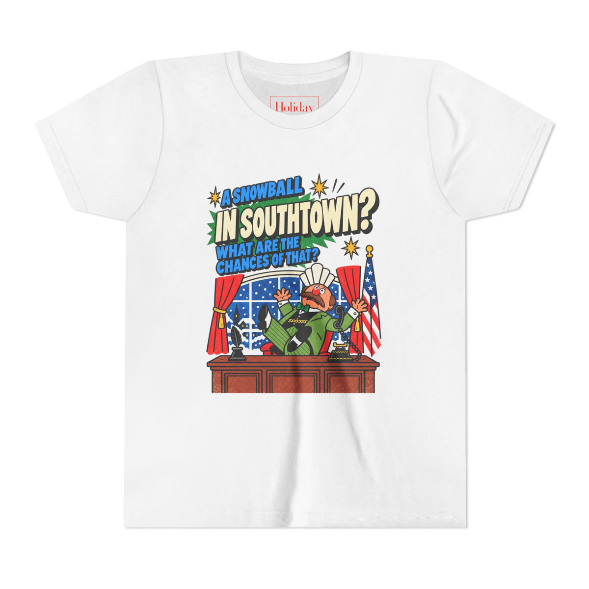 Youth Snowball In South Town Christmas T Shirt by Holiday Fun