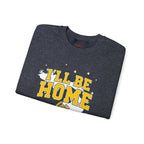Michigan, I'll Be Home for Christmas Maize & Blue Crewneck Sweatshirt