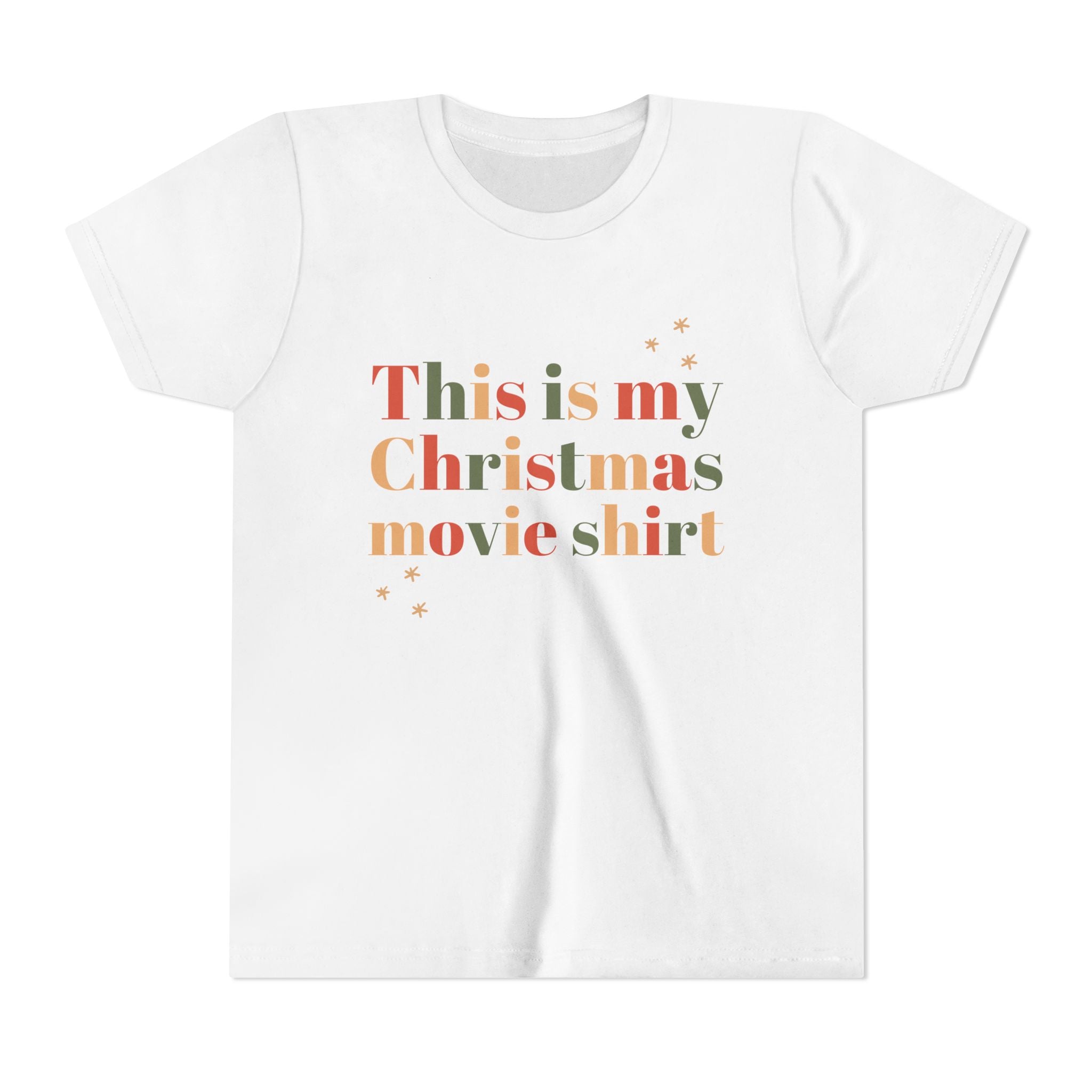 This Is My Christmas Movie Youth T-Shirt, kids shirt color and fit view 5