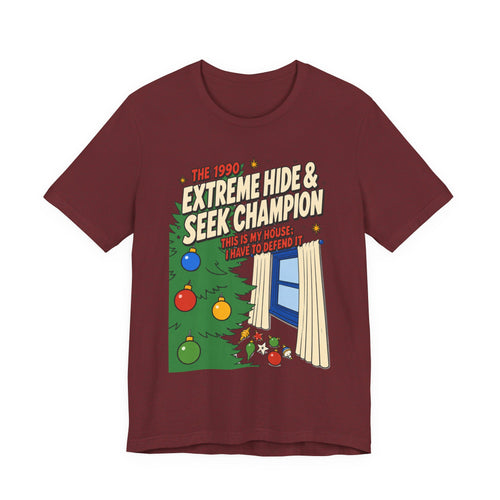 Home Alone Hide & Seek Champion T Shirt, shirt color and fit view 2