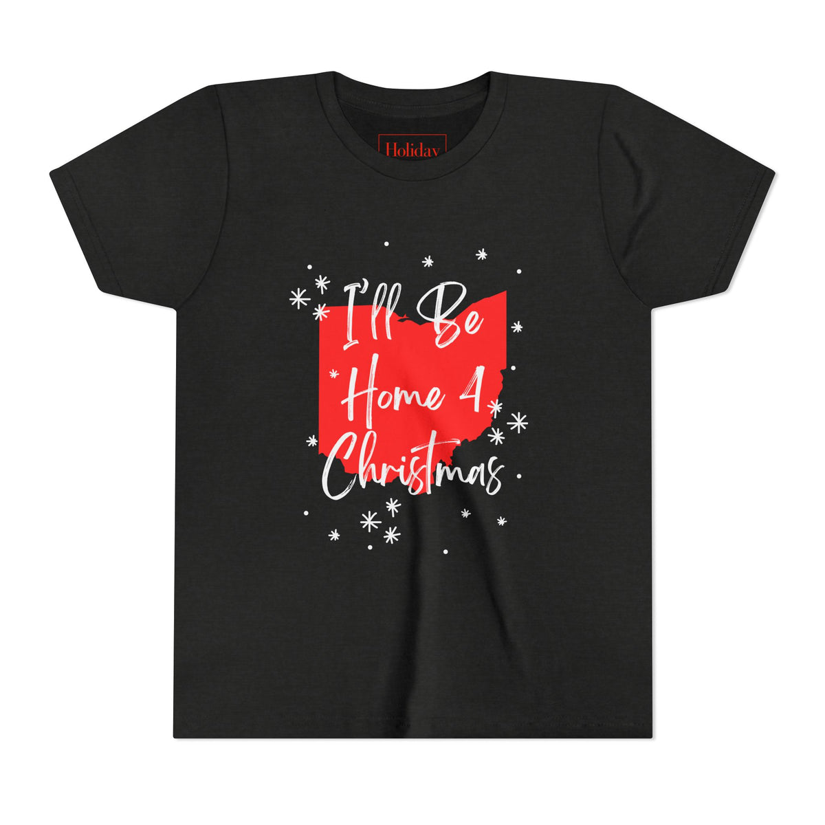 Youth Ohio, I'll Be Home For Christmas T Shirt