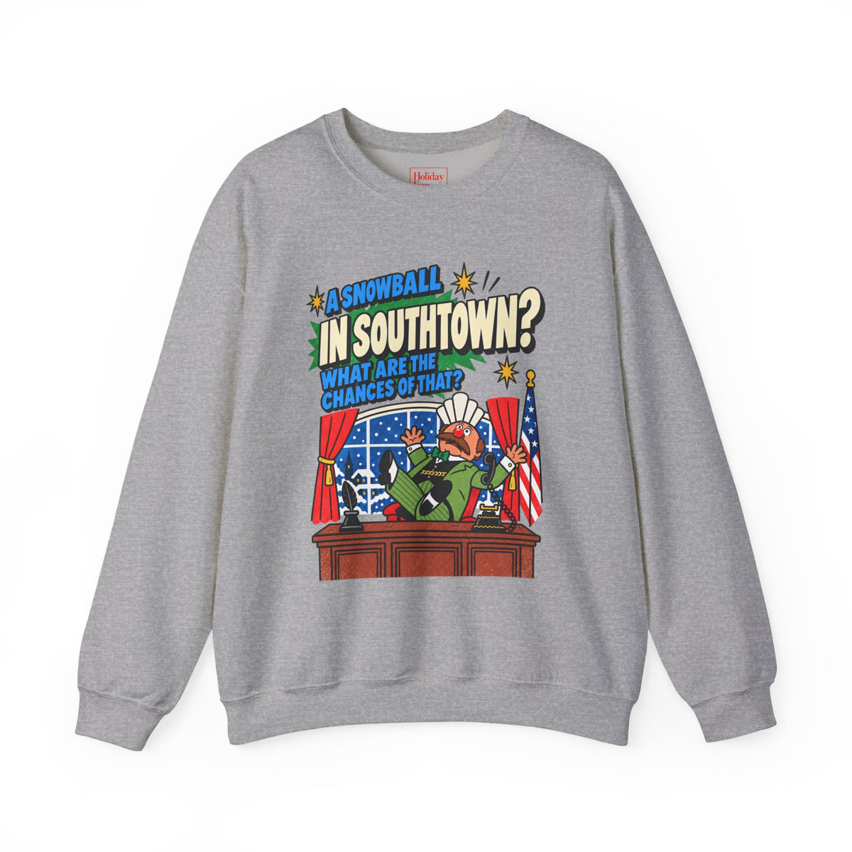 Santa Claus Is Comin' to Town Snowball in Southtown Crewneck Sweatshirt