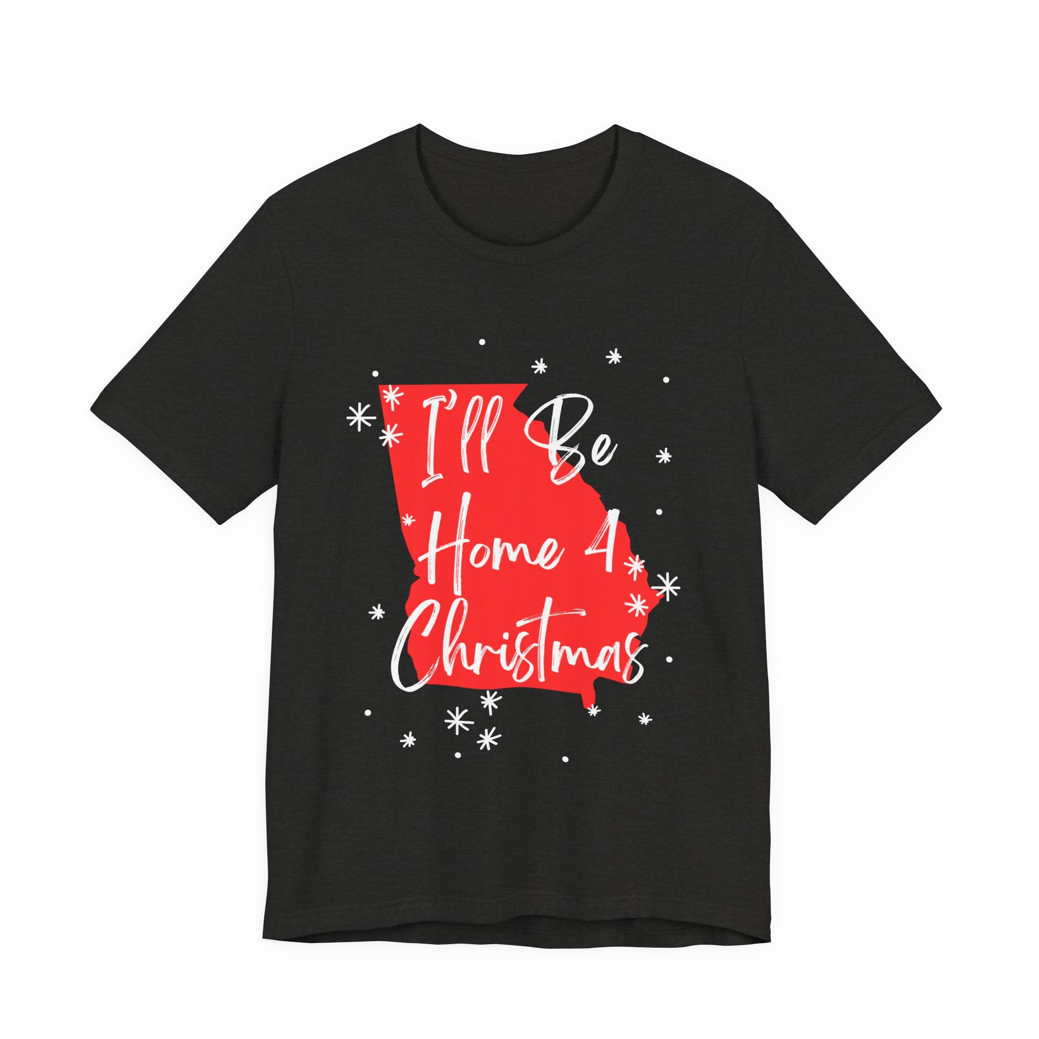 Georgia, I'll Be Home For Christmas T Shirt, shirt color and fit view 6