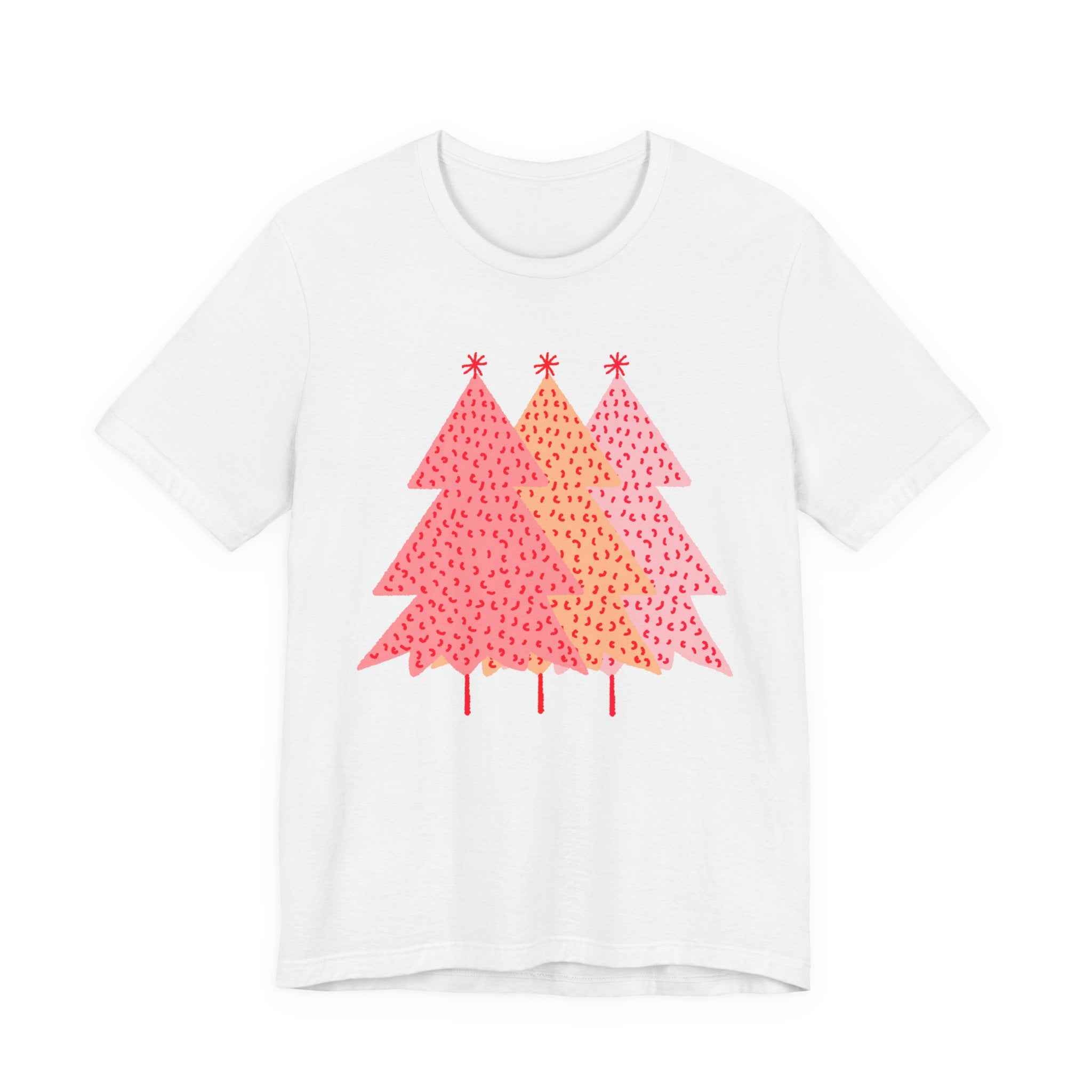 Simple Pink Pine Trees T Shirt, shirt color and fit view 11