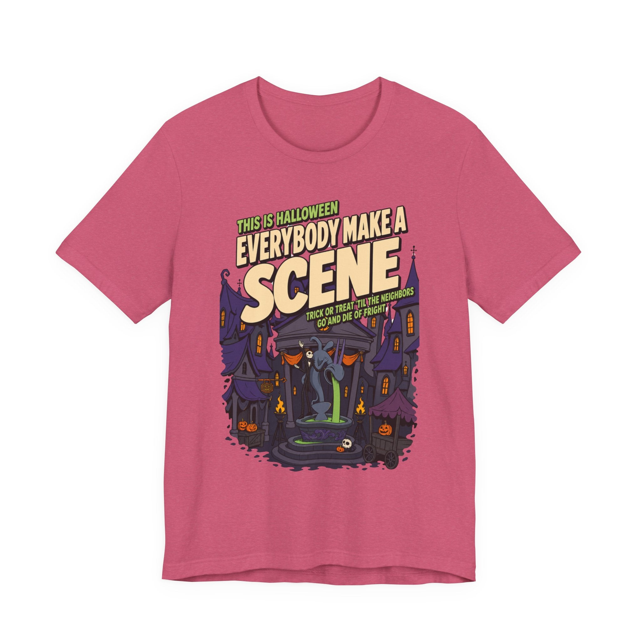 Nightmare Before Christmas Halloween Town T Shirt, shirt color and fit view 8