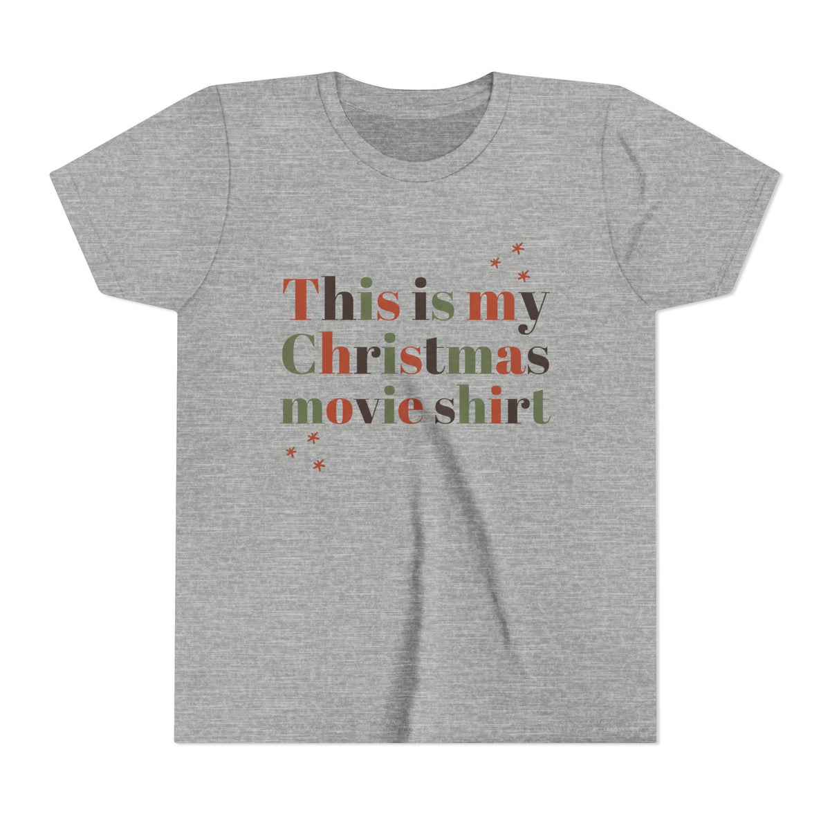This Is My Christmas Movie Youth T-Shirt, kids shirt color and fit view 2