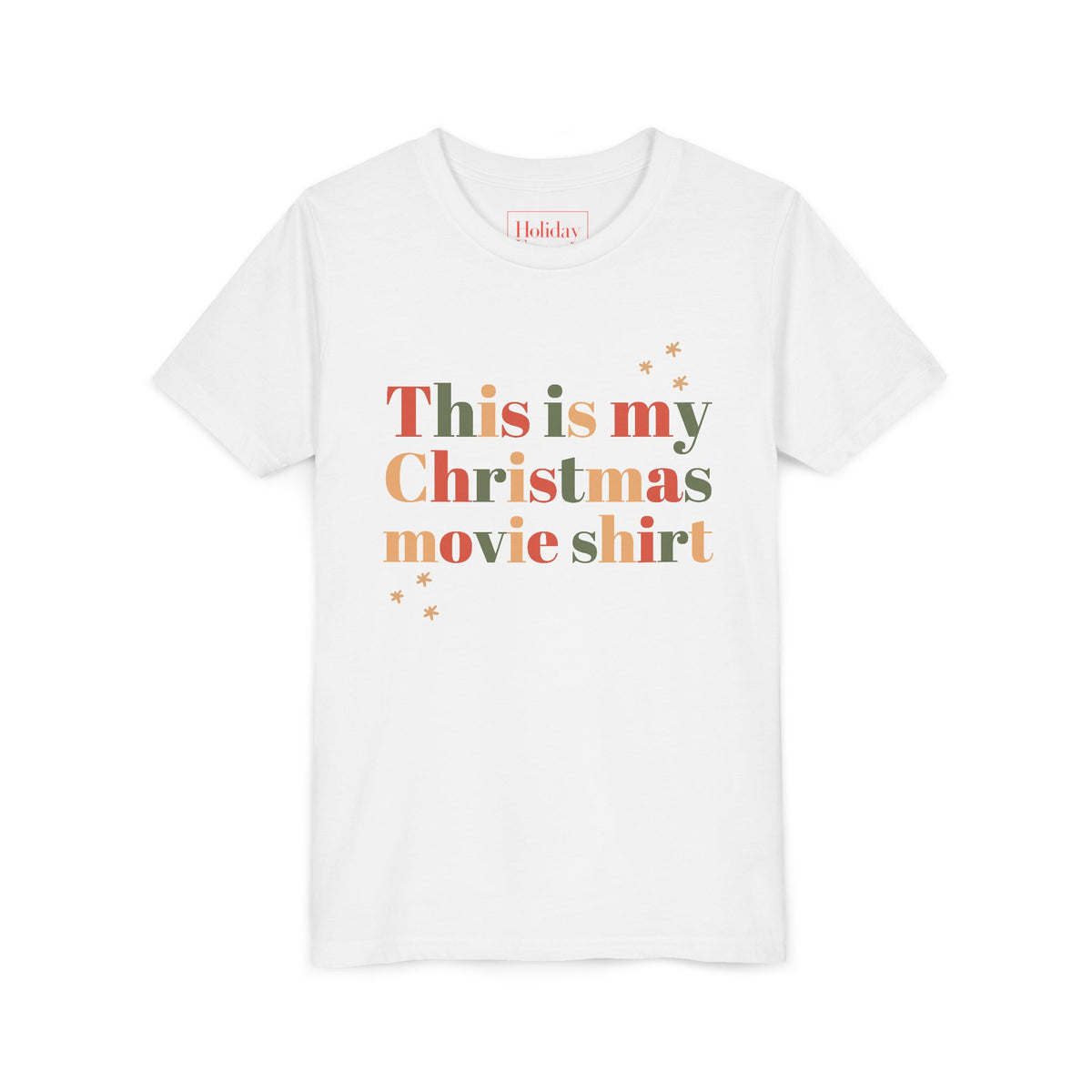 Youth This Is My Christmas Movie T Shirt, youth shirt color and fit view 7