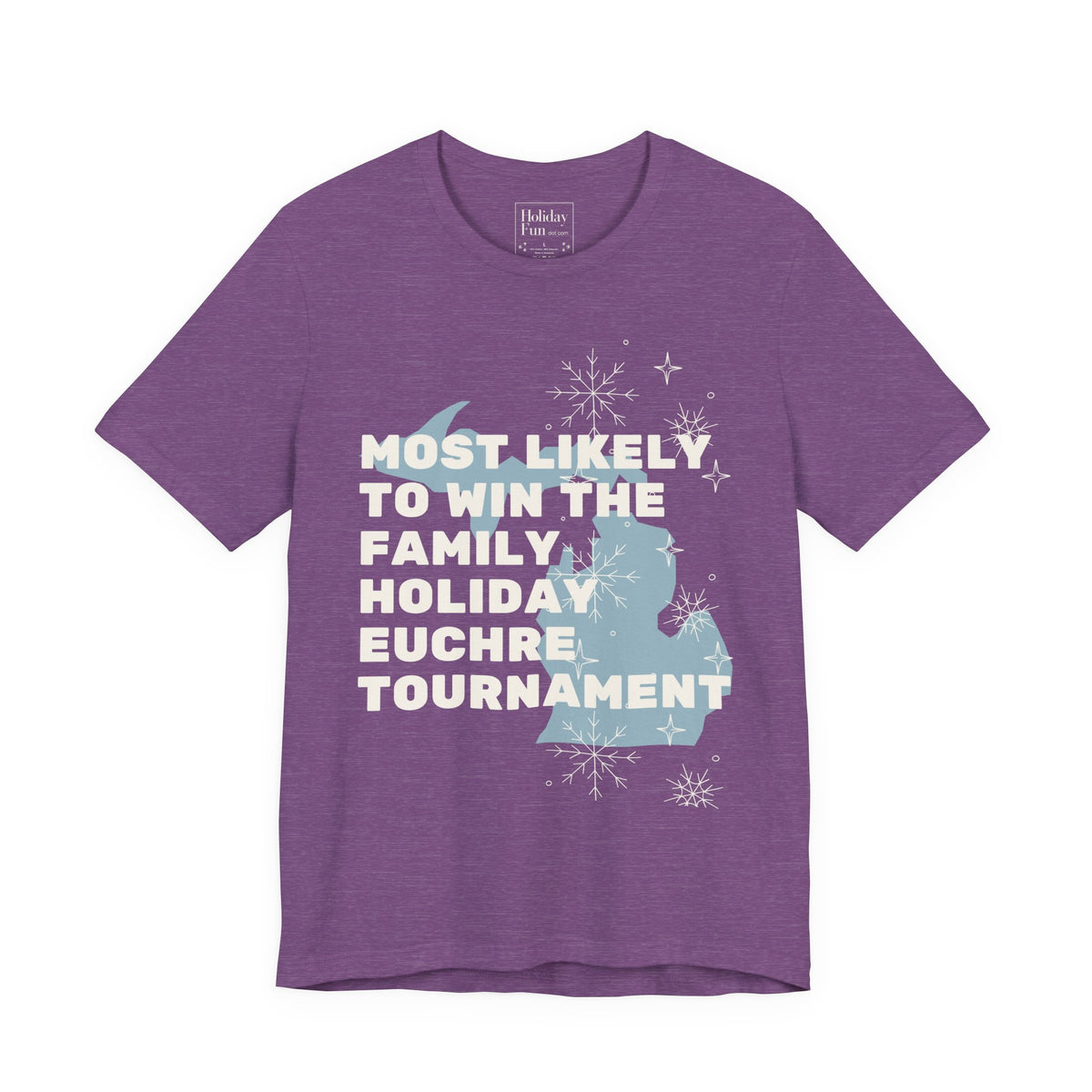 Most Likely To Win The Family Euchre Tournament Christmas T Shirt by Holiday Fun