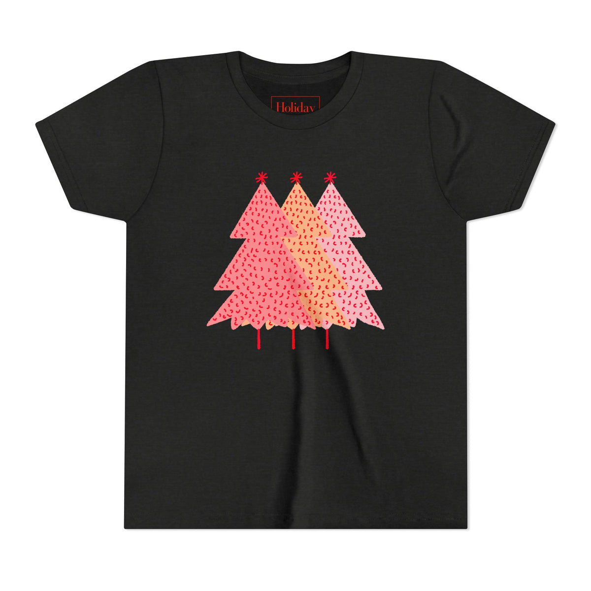 Youth Simple Pink Pine Trees T-Shirt