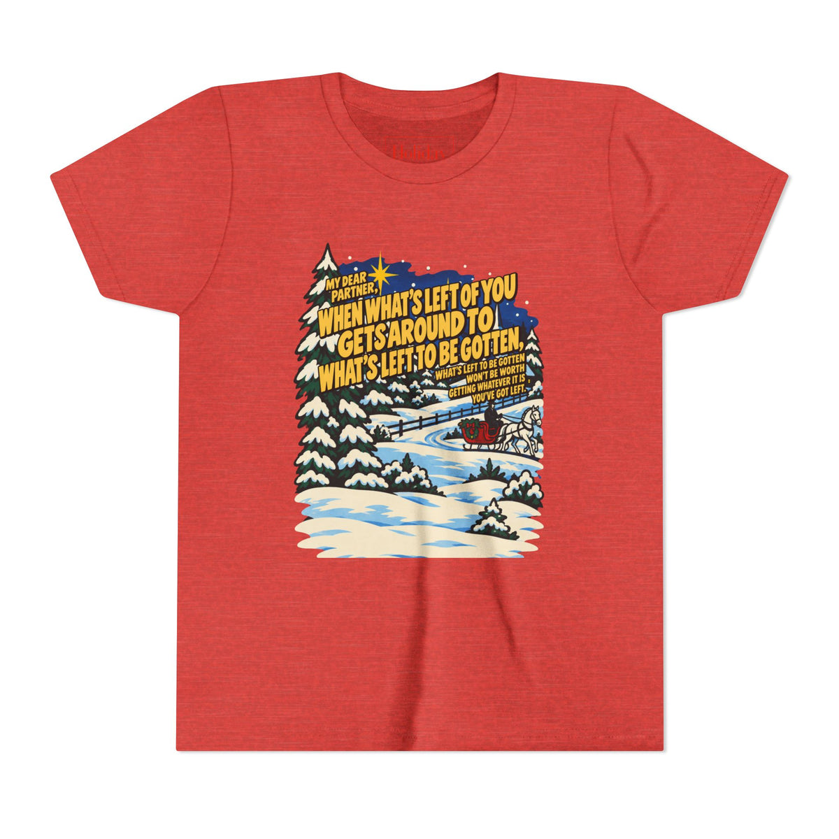 Youth White Christmas Quote T Shirt