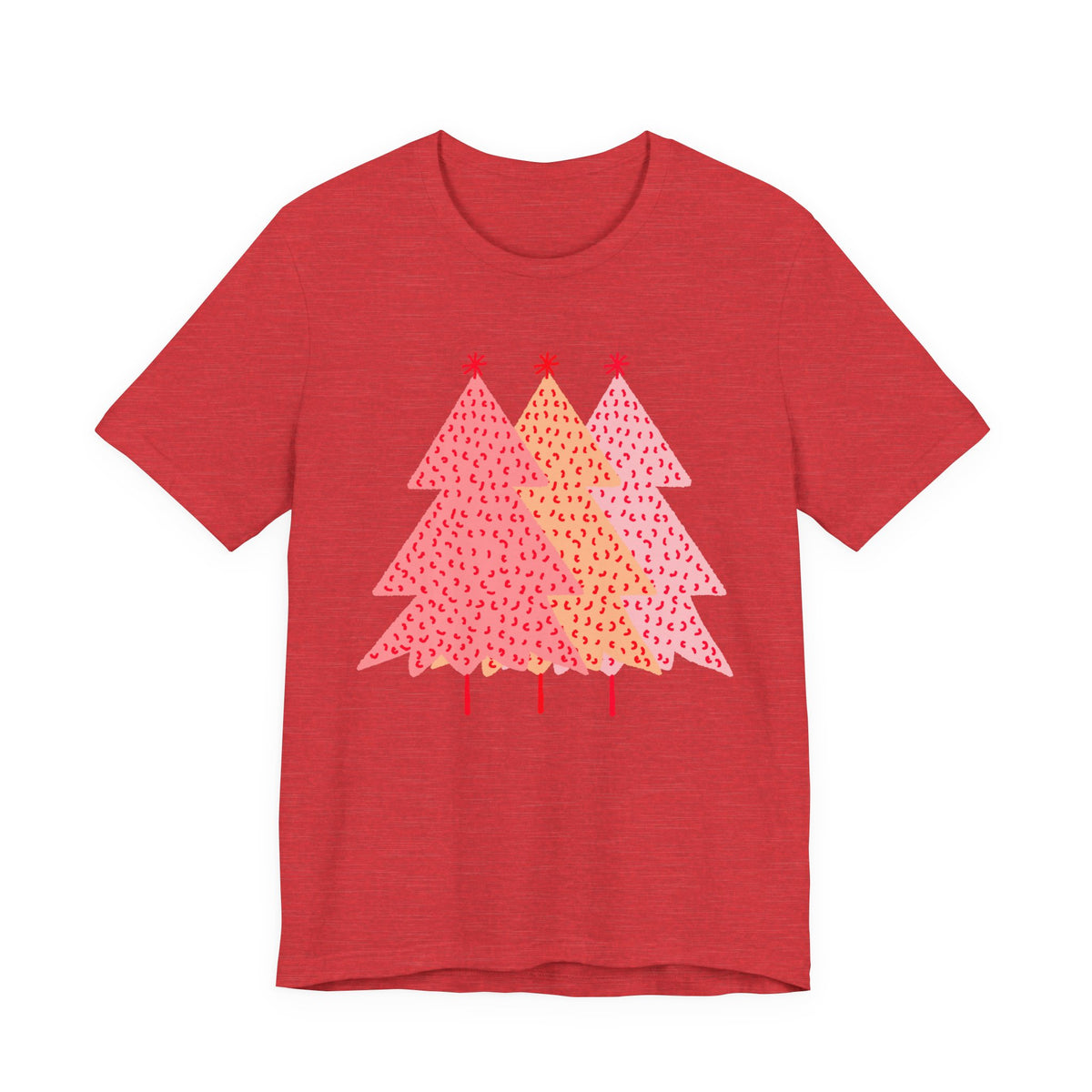 Simple Pink Pine Trees T Shirt, shirt color and fit view 13