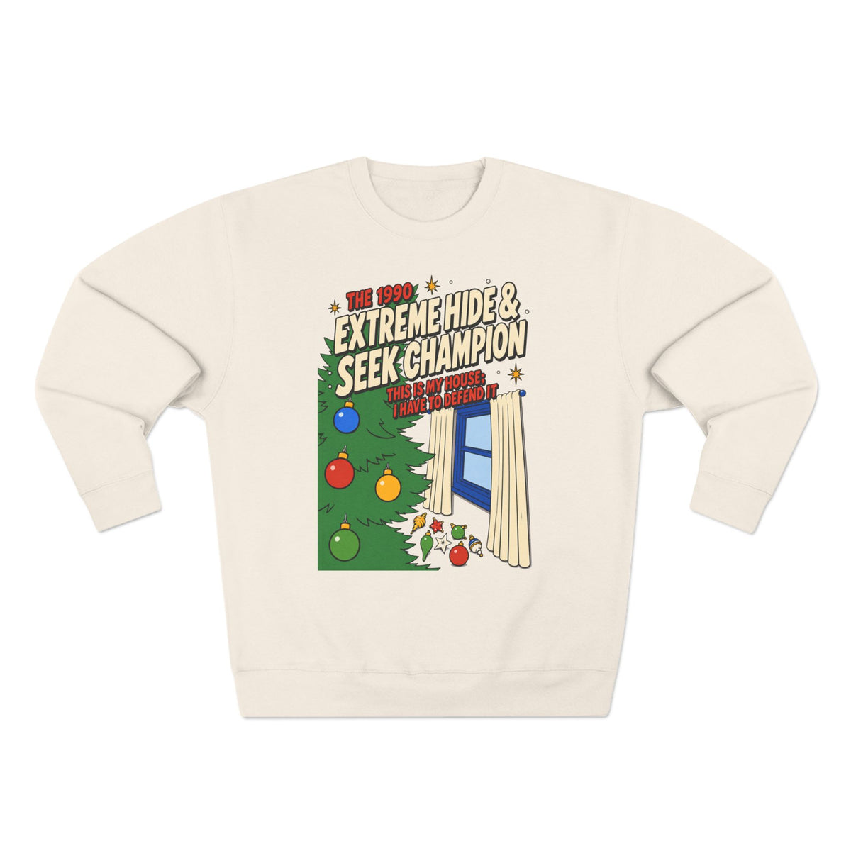 Home Alone Hide & Seek Champion Sweatshirt, sweatshirt color and fit view 4