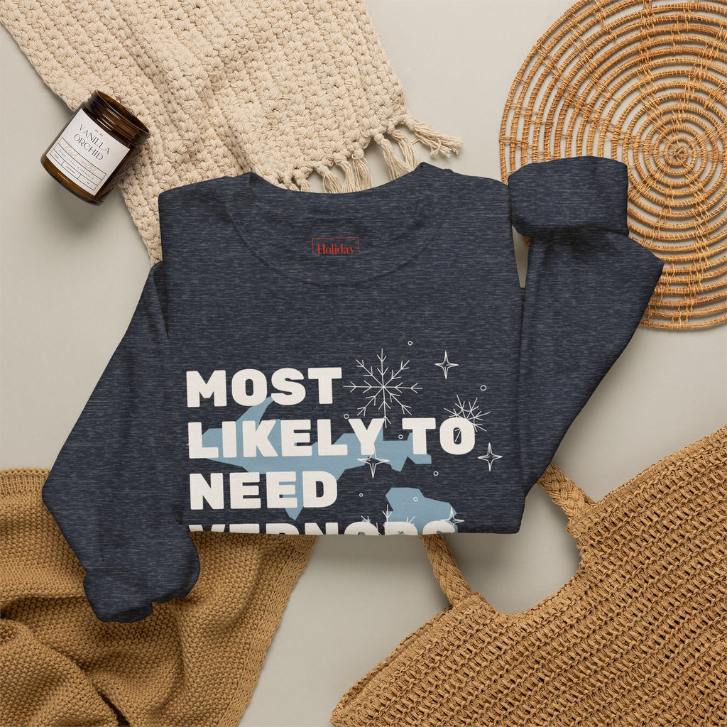 Most Likely to Need Vernors After the Holiday Party Crewneck Sweatshirt