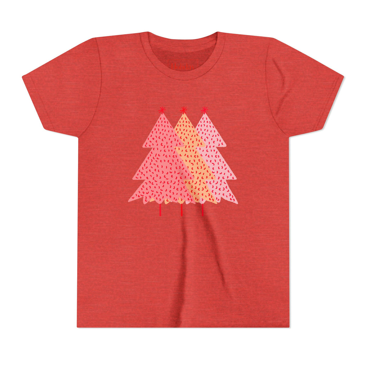 Youth Simple Pink Pine Trees T-Shirt