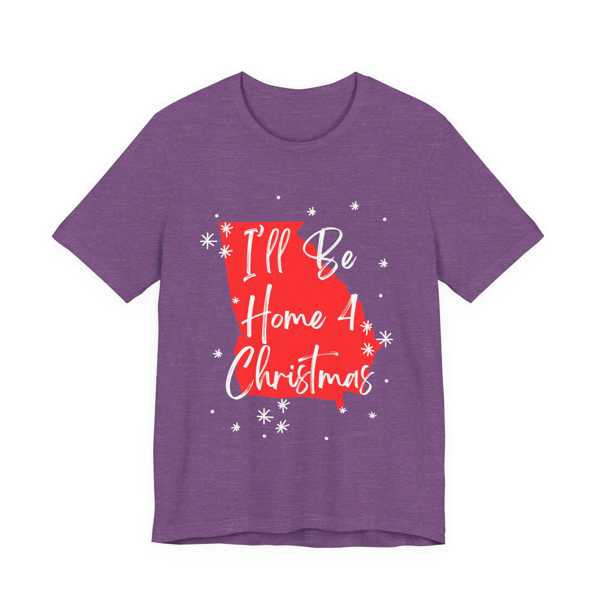Georgia, I'll Be Home For Christmas T Shirt, shirt color and fit view 7