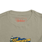 Toddler White Christmas Quote T-Shirt, apparel product mockup 9