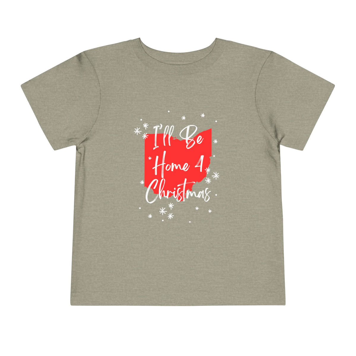 Toddler I'll Be Home For Christmas Ohio T Shirt – Holiday Fun product photo