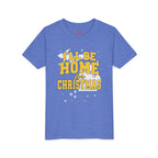 Youth Michigan I'll Be Home For Christmas Maize & Blue T-Shirt