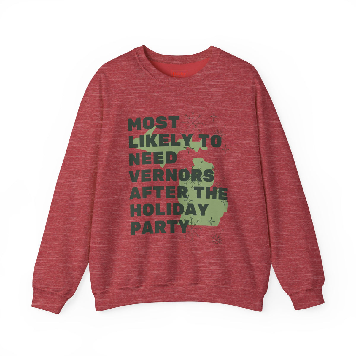 Most Likely to Need Vernors After the Holiday Party Crewneck Sweatshirt