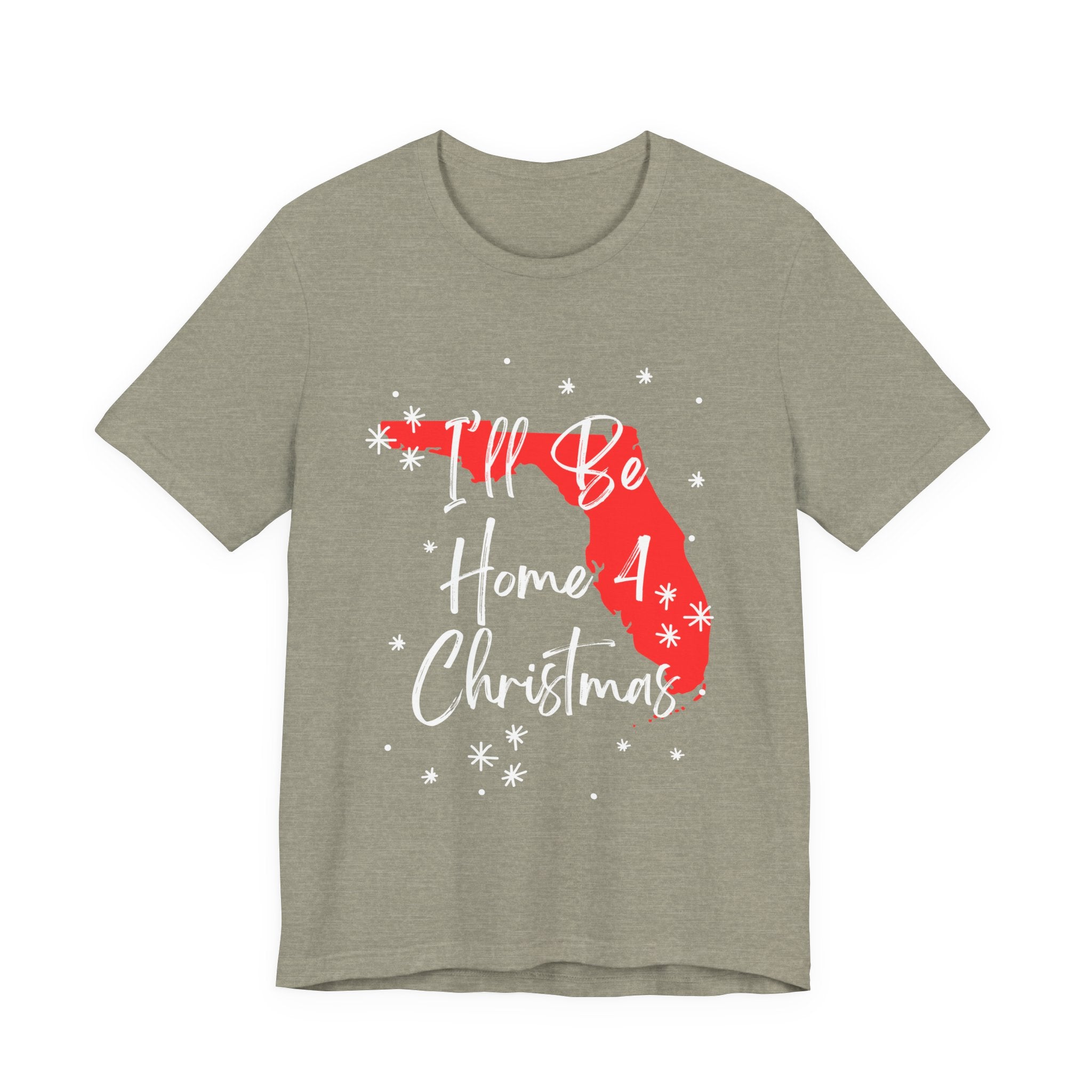 Florida, I'll Be Home For Christmas T Shirt, shirt color and fit view 2