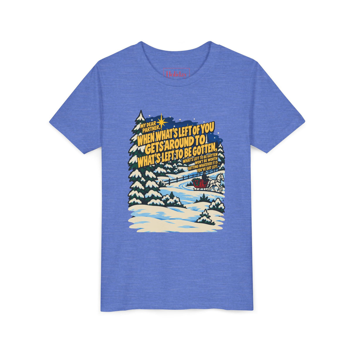 Youth White Christmas Quote T Shirt