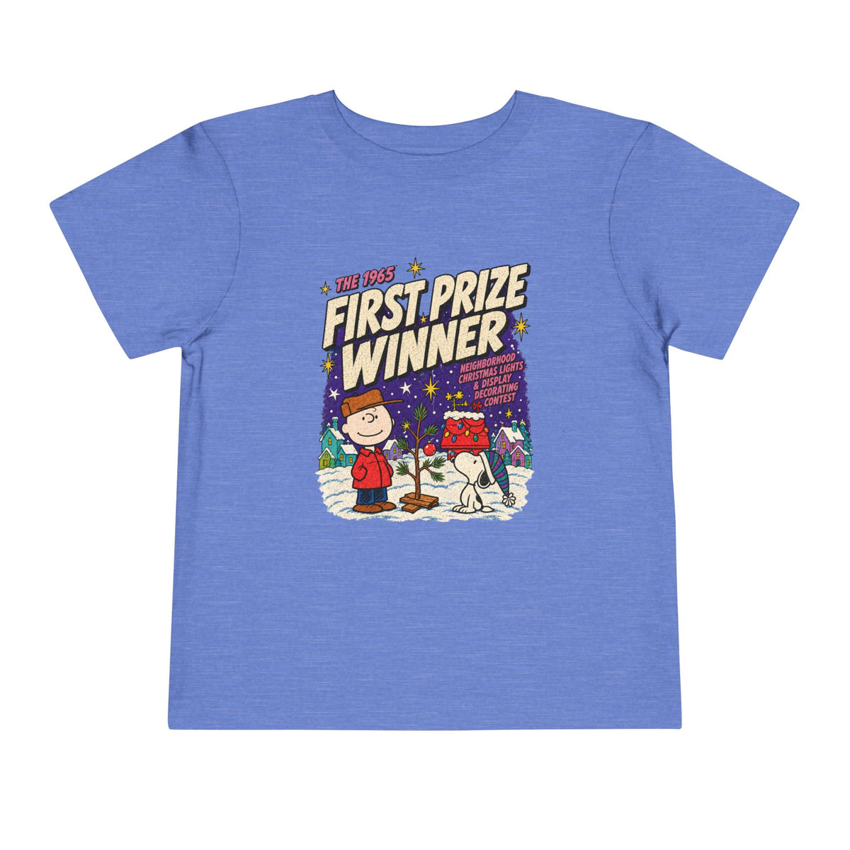 Toddler Charlie Brown Christmas Light Contest Winner T Shirt – Holiday Fun product photo