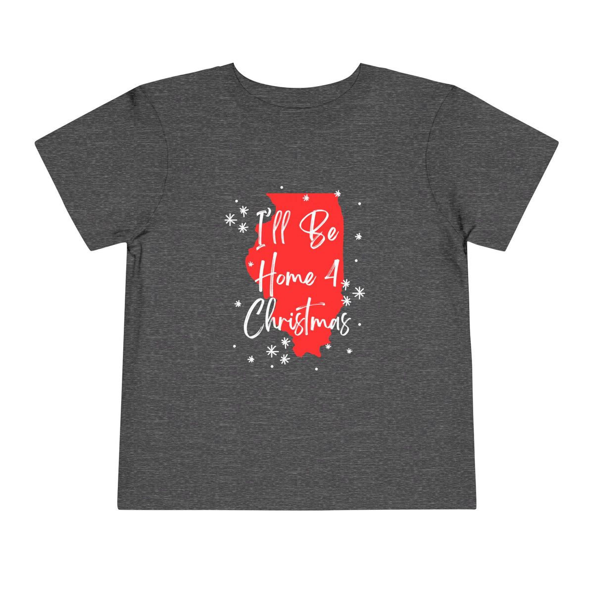 Toddler I'll Be Home For Christmas Illinois T Shirt – Holiday Fun product photo