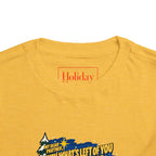 Toddler White Christmas Quote T-Shirt, apparel product mockup 15