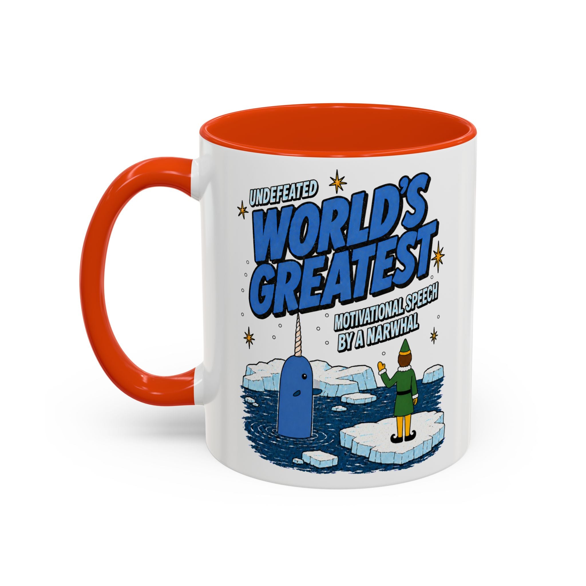 Buddy The Elf Motivational Narwhal Coffee Mug (11oz) by Holiday Fun, alternate product view 10