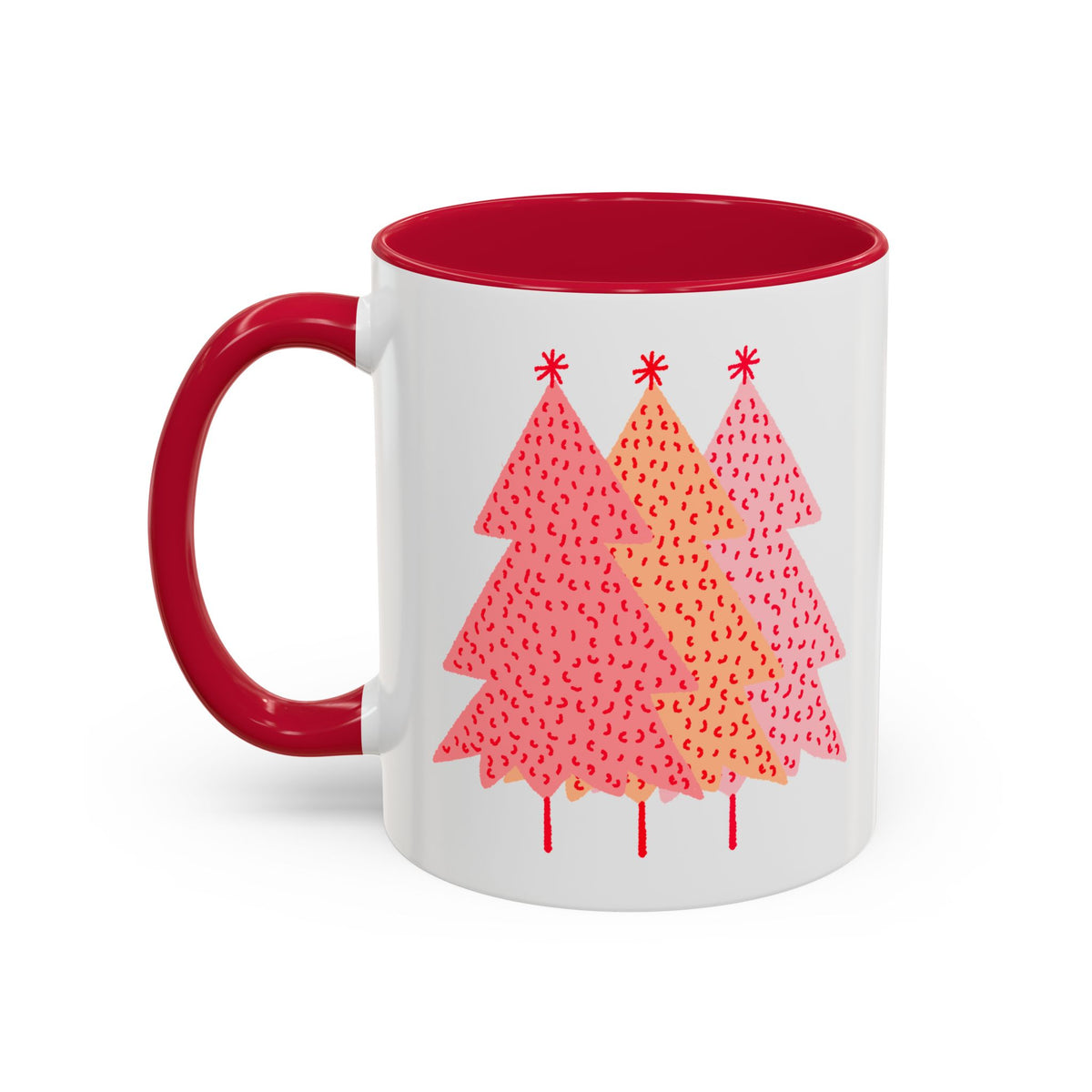 Simple Pink Pine Trees Coffee Mug (11oz)