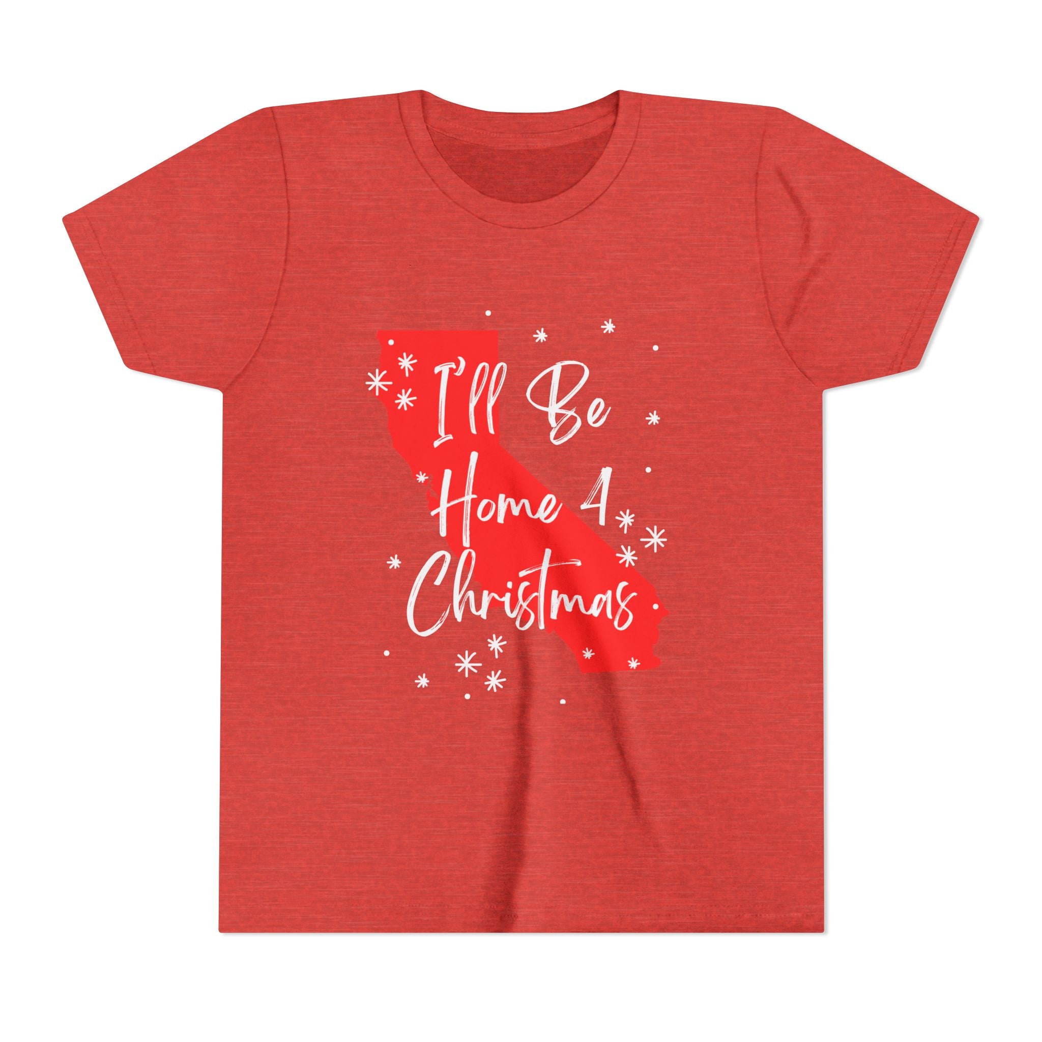 California,  I'll Be Home For Christmas T Shirt by Holiday Fun, alternate product view 6
