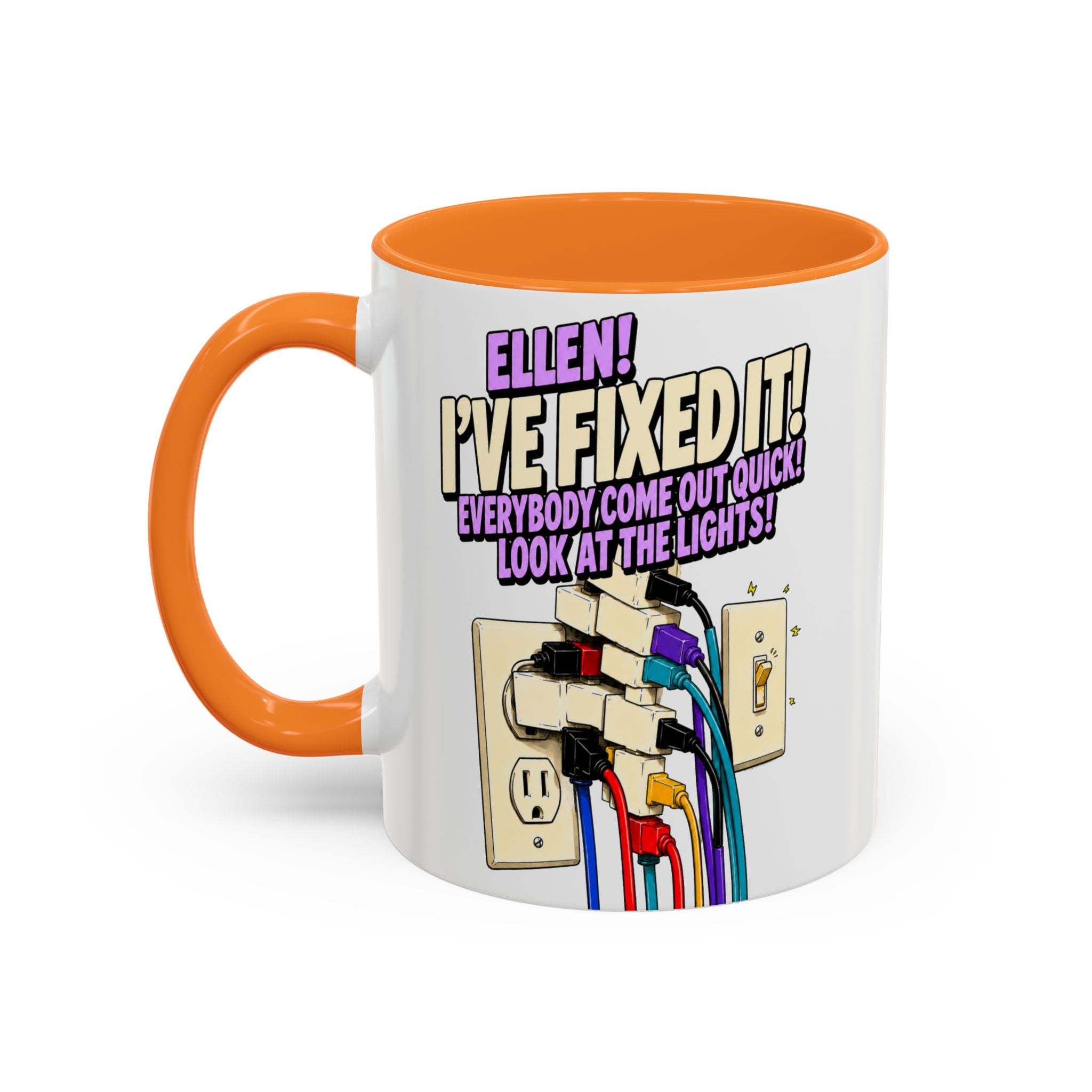 "Ellen! I’ve Fixed It!" Funny Christmas Vacation Coffee Mug (11oz) by Holiday Fun, alternate product view 5