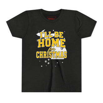 Youth Michigan I'll Be Home For Christmas Maize & Blue T-Shirt
