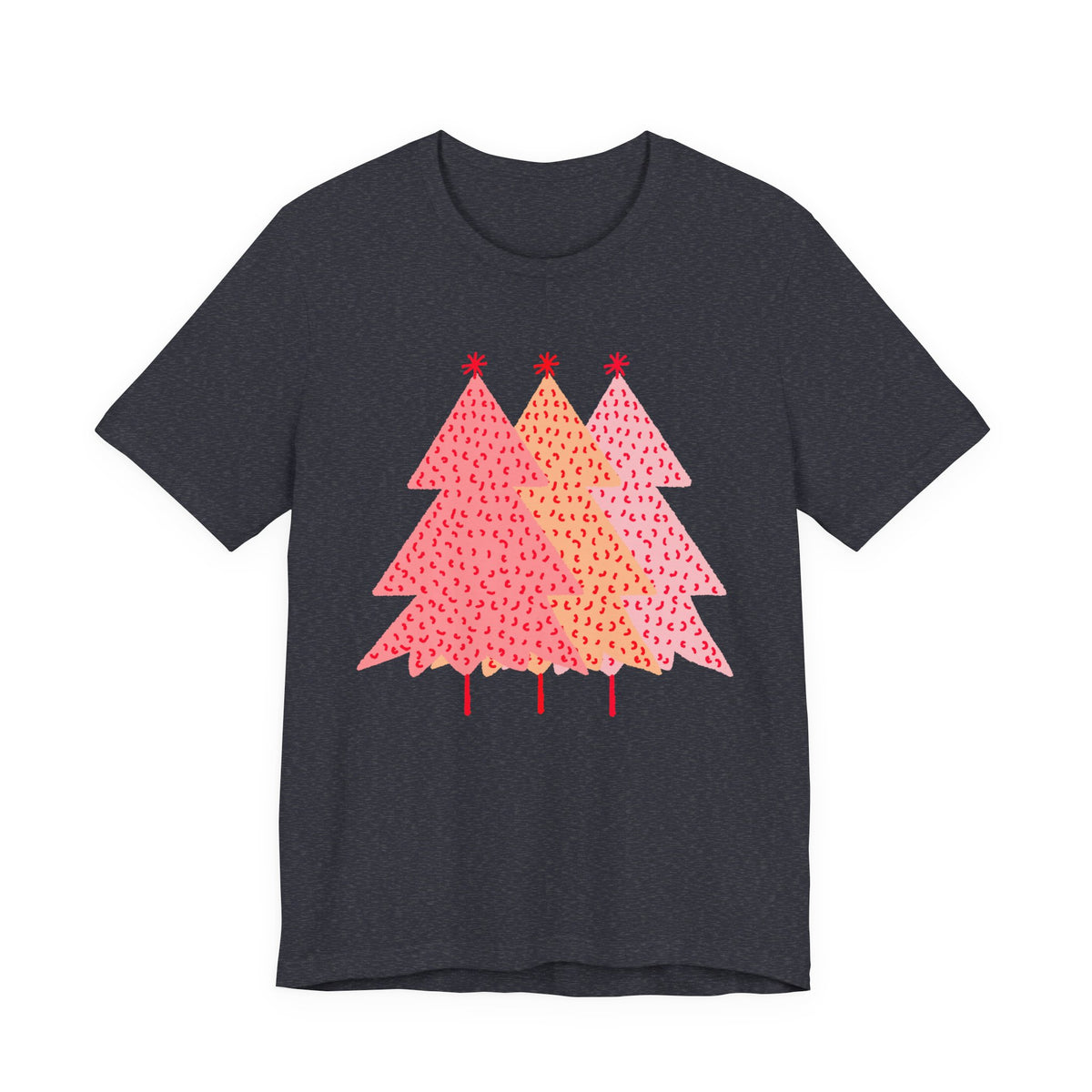 Simple Pink Pine Trees T Shirt, shirt color and fit view 4